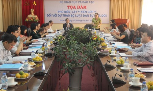 Bộ GD ĐT góp ý Dự thảo Bộ Luật dân sự sửa đổi